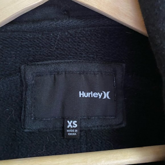 Hurley Black button up sweater jacket. - Picture 8 of 8